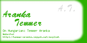 aranka temmer business card